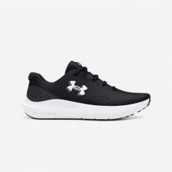 Second Life - Buty fitness damskie UA Charged Surge 4 - Stan Doskonały. Czarne obuwie sportowe damskie Under Armour, bez wzorów, z materiału, na fitness i siłownię. Za 169.99 zł.