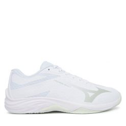 Buty halowe Mizuno. Białe obuwie sportowe damskie Mizuno, bez wzorów. Za 389.99 zł.