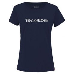 Damski bawełniany T-shirt Tecnifibre Team. Niebieskie t-shirty damskie TECNIFIBRE, xs, bez wzorów, z bawełny, sportowe, bez kołnierzyka. Za 79.99 zł.
