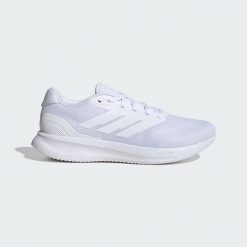 Buty Runfalcon 5 Wide Running. Białe buty sportowe męskie Adidas, bez zapięcia, do biegania. Za 259.00 zł.