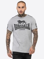 Koszulka Lonsdale Stour. Czarne koszulki sportowe męskie Lonsdale, l, bez wzorów, z bawełny, bez kołnierzyka, bez ramiączek, na fitness i siłownię. Za 135.00 zł.