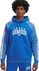 Under Armour Bluza męska Rival Fleece Colorblock Hoodie niebieska 6003958 402 M. Niebieskie bluzy męskie Under Armour, m, bez wzorów, bez kaptura. Za 249.98 zł.