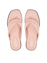 Tommy Hilfiger Japonki FW0FW09216 Różowy. Czerwone klapki damskie Tommy Hilfiger, bez wzorów, ze skóry, bez obcasa. Za 359.99 zł.