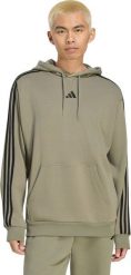 Adidas Bluza męska adidas Essentials 3-Stripes French Terry Hoodie oliwkowa KY4204 XL. Zielone bluzy męskie Adidas, m, bez wzorów, bez kaptura. Za 258.99 zł.