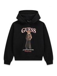 Guess Bluza J6BQ03 K6086 Czarny Oversize. Czarne bluzy dla dziewczynek Guess, z aplikacjami, z bawełny, bez ramiączek, bez kaptura. Za 214.99 zł.