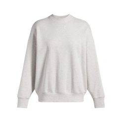 Damska bluza oversize Under Armour Rival Fleece. Szare bluzy damskie Under Armour, na zimę, bez wzorów, bez kaptura. Za 236.45 zł.