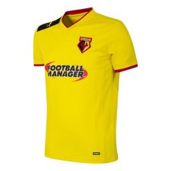 Koszulka retro piłkarska dla dorosłych - Watford FC 2012-13 - Żółta. Żółte koszulki sportowe męskie COPA FOOTBALL, bez wzorów, bez kołnierzyka, bez ramiączek, do piłki nożnej. Za 298.21 zł.