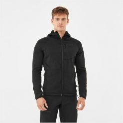 Bluza trekkingowa techniczna męska Viking Jukon Hoodie z kapturem na zamek. Czarne bluzy męskie Viking, m, bez wzorów, z kapturem. Za 272.51 zł.