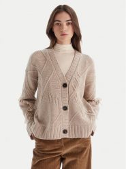 Weekend Max Mara Kardigan Stallo 2525346052 Beżowy Regular Fit. Brązowe kardigany damskie Weekend Max Mara, xl, bez wzorów, z wełny. Za 1,499.00 zł.