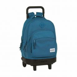 Torba szkolna z kółkami BlackFit8 Egeo Niebieski. Niebieskie torby i plecaki dziecięce safta, z materiału. Za 253.60 zł.