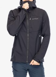 Kurtka softshell męska Vaude Roccia Softshell Jacket II. Czarne kurtki męskie Vaude, l, bez wzorów, z materiału, bez kaptura. Za 847.80 zł.