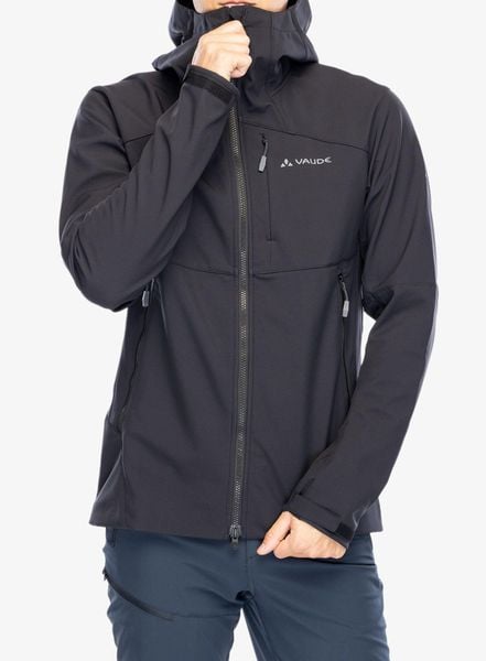 Kurtka softshell męska Vaude Roccia Softshell Jacket II. Czarne kurtki męskie Vaude, l, bez wzorów, z materiału, bez kaptura. Za 791.99 zł.
