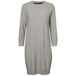 Vero Moda Damska Sukienka Z Dekoltem W Szpic 7/8 Galtine Lightgrey Melange (Rozmiar M). Sukienki damskie marki Vero Moda. W wyprzedaży za 108.00 zł.