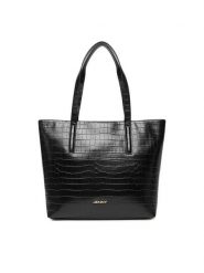 JENNY Torebka C-JEN-L-011-08 Czarny. Czarne torebki do ręki damskie Jenny, bez wzorów, z materiału, bez dodatków. Za 149.99 zł.