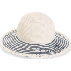 Kapelusz LIU JO - Cappello Tesa Larga N18286 T0300 Blue Denim 00770. Białe czapki i kapelusze damskie Liu Jo, z denimu. W wyprzedaży za 219.00 zł.