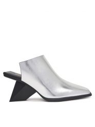 United Nude Klapki Rockit Mule III 1104214116 Srebrny. Szare klapki damskie United Nude, bez wzorów, ze skóry, bez obcasa. Za 1,339.00 zł.