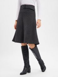 Marie Lund spódnica midi z wełną Kobiety Sztuczne włókno szary, 40. Szare spódnice damskie Marie Lund, bez wzorów, z wełny, eleganckie, midi. Za 249.95 zł.