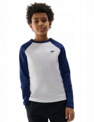 4f BLUZKA CHŁOPIĘCA Z DŁUGIM RĘKAWEM 4FJWSS24TLONM214. T-shirty dla chłopców 4f, bez wzorów, bez ramiączek. Za 43.00 zł.