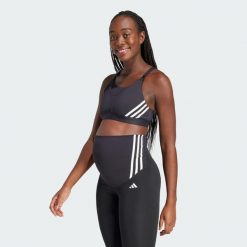 Biustonosz Powerimpact Luxe Medium-Support Maternity. Czarne obuwie sportowe damskie Adidas, bez wzorów, z materiału, na fitness i siłownię. W wyprzedaży za 153.45 zł.
