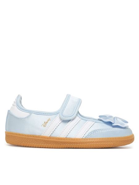 Adidas Baleriny Disney Samba Jane IH1755 Błękitny. Niebieskie baleriny dziewczęce Adidas, bez wzorów, z materiału, bez zapięcia. Za 198.99 zł.