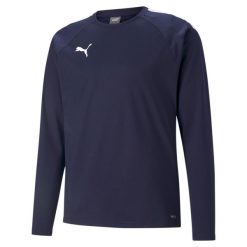 Bluza Puma Teamliga. Białe bluzy sportowe męskie Puma, xs, bez wzorów, bez kaptura, na fitness i siłownię. Za 253.00 zł.