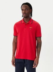 Aeronautica Militare Polo 261PO1308UP00082 Czerwony Regular Fit. Czerwone koszulki polo męskie Aeronautica Militare, m, bez wzorów, z bawełny, bez ramiączek. Za 279.99 zł.