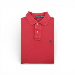Second life - Krótki rękaw męskie polo czerwone - Jak nowy. Czerwone buty sportowe męskie Ralph Lauren, bez zapięcia, na golfa. Za 126.86 zł.