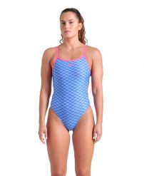 Strój Kąpielowy damski Arena Monogram Swimsuit Challenge. Niebieskie kostiumy jednoczęściowe damskie Arena, uniwersalny, bez wzorów, z materiału, eleganckie, na fitness i siłownię. Za 219.99 zł.