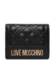 LOVE MOSCHINO Portfel JC5601PP1OLA0000 Czarny. Czarne portfele damskie Love Moschino, bez wzorów, ze skóry. Za 379.99 zł.