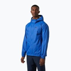 Kurtka przeciwdeszczowa męska Helly Hansen Loke. Niebieskie kurtki męskie Helly Hansen, m, bez wzorów, klasyczne, z kapturem. Za 409.99 zł.