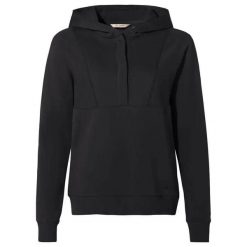 Bluza damska z kapturem VAUDE Manukau IV. Czarne bluzy damskie Vaude, na jesień, bez wzorów, z bawełny, z kapturem. Za 413.00 zł.
