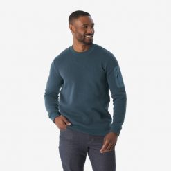 Second Life - Sweter turystyczny męski Quechua NH100 - Stan Doskonały. Szare swetry przez głowę męskie QUECHUA, m, bez wzorów, z bawełny, bez kołnierzyka. Za 75.99 zł.
