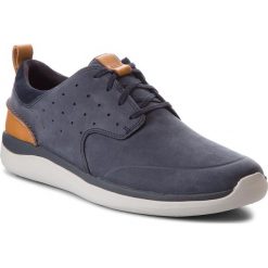 Półbuty CLARKS - Garratt Lace 261322957 Navy Nubuck. Niebieskie półbuty na co dzień męskie Clarks, z materiału. W wyprzedaży za 249.00 zł.