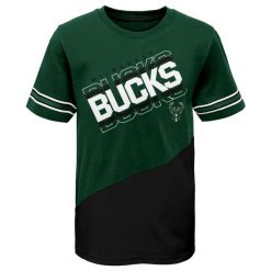 Koszulka dziecięca Outerstuff Milwaukee Bucks. Czarne t-shirty dla chłopców OUTERSTUFF, bez wzorów, bez ramiączek. Za 140.50 zł.