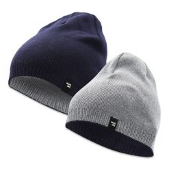 Czapka Dwustronna, Granatowo-Szara Ciepła, Jesienno-Zimowa, Beanie -Pako Jeans. Niebieskie czapki i kapelusze męskie Pako Jeans, na zimę, bez wzorów, z dzianiny, sportowe. Za 49.00 zł.