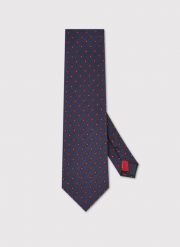 PAKO LORENTE - Jedwabny granatowy krawat. Niebieskie krawaty i muchy Pako Lorente, bez wzorów, z jedwabiu. Za 149.99 zł.