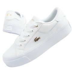 Buty sportowe Lacoste Ziane Platform. Białe obuwie sportowe damskie Lacoste, bez wzorów, trekkingowe. Za 399.00 zł.