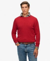 Superdry Sweter Essentials Cotton – 100% bawełna organiczna, krój relaxed. Czerwone swetry przez głowę męskie Superdry., m, bez wzorów, z bawełny, bez kołnierzyka. Za 279.65 zł.