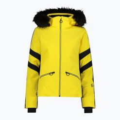 Kurtka narciarska damska CMP 35W0246 Zip Hood Synthetic Fur. Żółte kurtki damskie CMP, na zimę, z aplikacjami, z elastanu, bez kaptura, narciarskie. Za 1,249.00 zł.