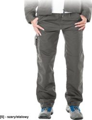 R.E.I.S. LH-WOMVOBER - Spodnie ochronne damskie do pasa, wykonane z wysokiej jakości materiału. - szary/stalowy 50. Brązowe spodnie materiałowe damskie R.E.I.S., s, bez wzorów. Za 118.00 zł.