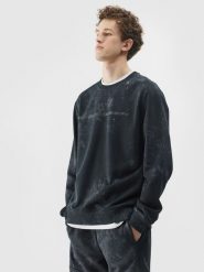 4F Bluza dresowa nierozpinana bez kaptura męska - grafitowa L. Szare bluzy męskie 4f, l, bez wzorów, z bawełny, bez kaptura. W wyprzedaży za 79.99 zł.