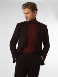 Finshley & Harding Garnitur Mężczyźni Slim Fit brązowy, 50. Brązowe garnitury męskie Finshley & Harding, bez wzorów, eleganckie. Za 999.95 zł.