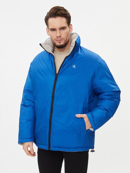 Calvin Klein Jeans Kurtka zimowa 90's J30J324438 Niebieski Oversize. Niebieskie kurtki męskie Calvin Klein Jeans, na zimę, m, bez wzorów, z jeansu, bez kaptura. Za 759.99 zł.