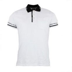 Polo Peak Mountain Croma. Białe koszulki polo męskie Peak Mountain, m, bez wzorów, sportowe, bez ramiączek. W wyprzedaży za 119.00 zł.