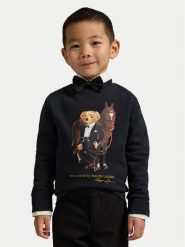 Polo Ralph Lauren Bluza 322A10261001 Czarny Regular Fit. Czarne bluzy dla chłopców Polo Ralph Lauren, bez wzorów, z bawełny, bez ramiączek, bez kaptura. Za 489.99 zł.
