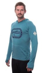 SENSOR Bluza męska Merino Upper Outdoors Men Hoodie mint blue-M. Niebieskie bluzy męskie Sensor, m, bez wzorów, z dzianiny, z kapturem. Za 272.89 zł.
