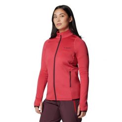 Bluza damska Columbia Crystal Leaf Omni-Heat. Czerwone bluzy sportowe damskie Columbia, s, bez wzorów, bez kaptura, trekkingowe, omni-heat (columbia). Za 255.99 zł.