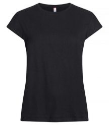 Clique Fashion Top Women - damski T-shirt, luźny krój – Black. Czarne t-shirty damskie CLIQUE, m, bez wzorów, z bawełny, bez kołnierzyka. Za 109.20 zł.