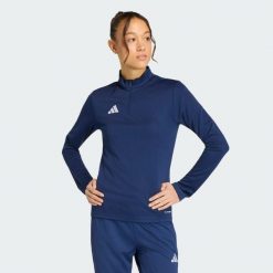 Koszulka treningowa Entrada26. Białe bluzy sportowe damskie Adidas, bez wzorów, bez kaptura, do piłki nożnej, climacool (adidas). Za 129.00 zł.