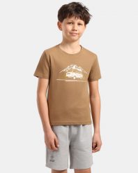 Chłopięca bawełniana koszulka Kilpi ALBION-JB. Brązowe t-shirty dla chłopców Kilpi, bez wzorów, z bawełny, bez ramiączek. Za 60.57 zł.